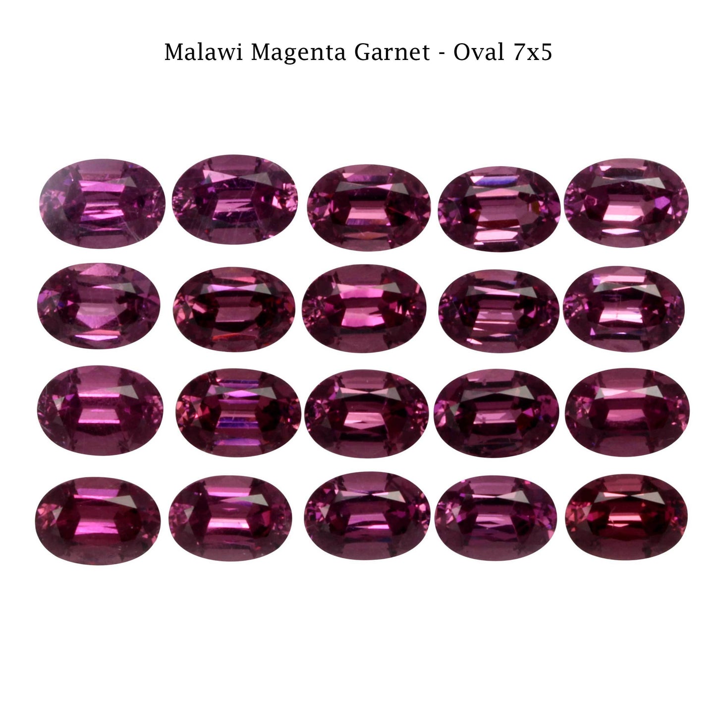 7x5mm Oval Magenta Garnet
