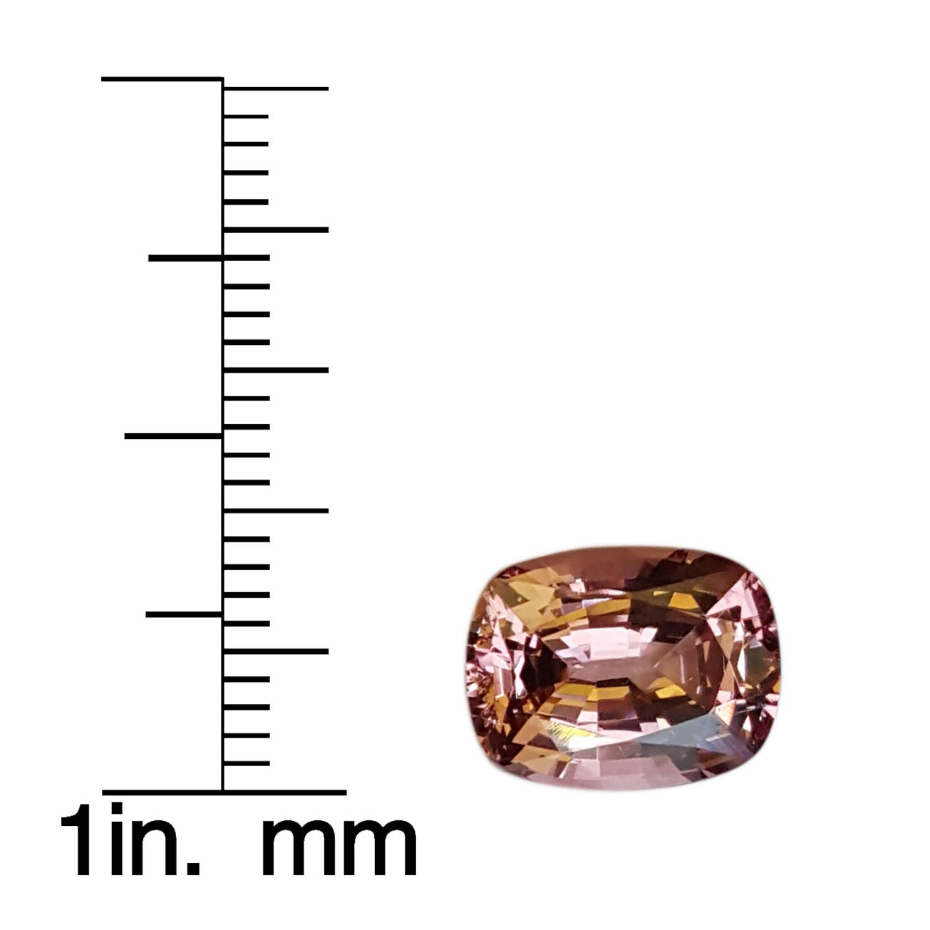 5.12ct Cushion Peach Malaya Garnet