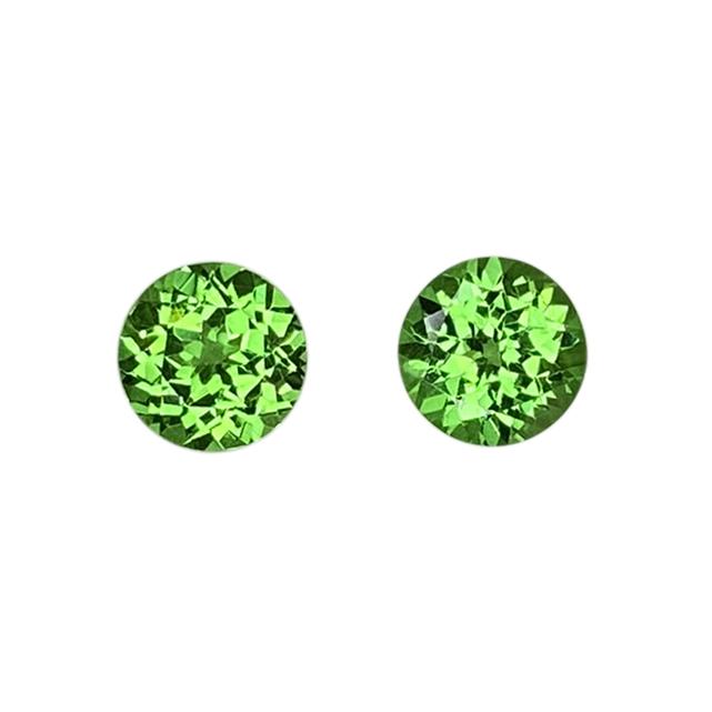 5.8mm Round Bright Green Tsavorite Pair