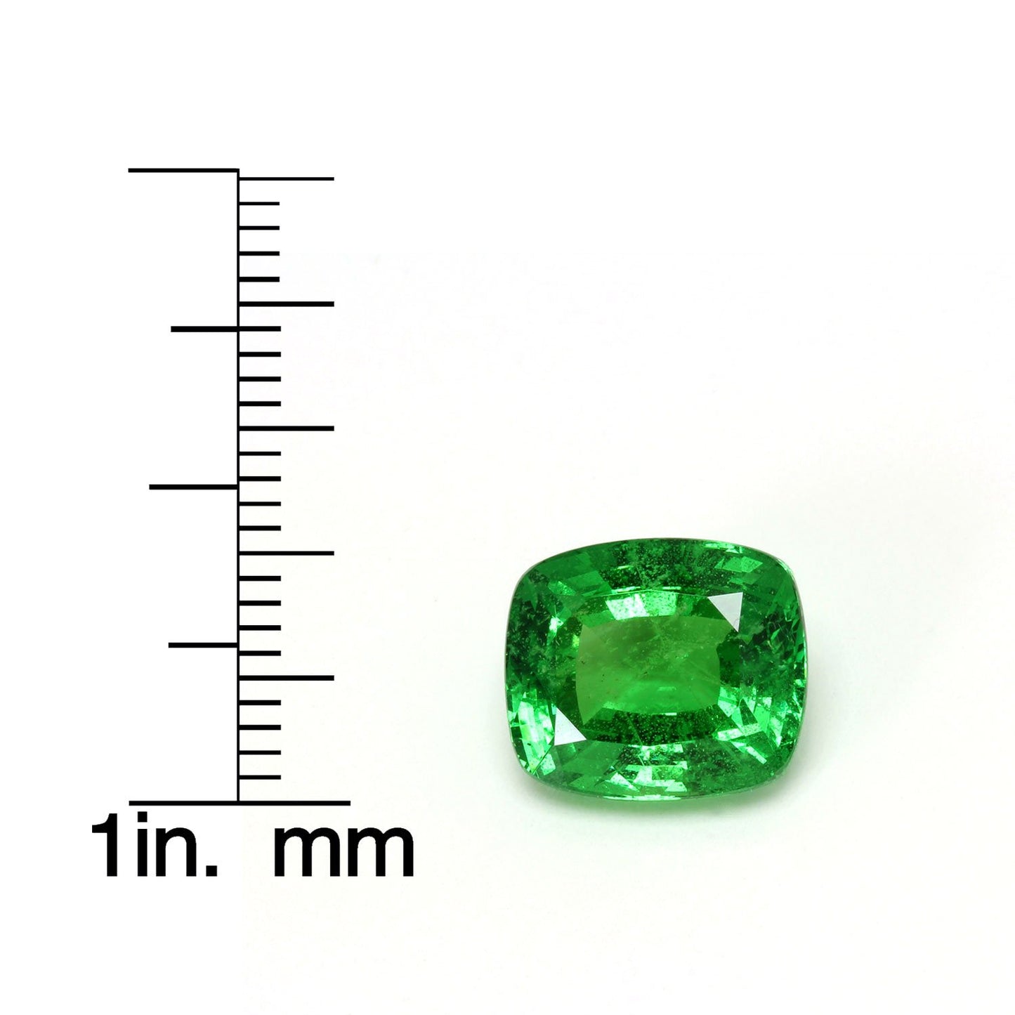 7.67ct Cushion Bright Yellowish Green Tsavorite