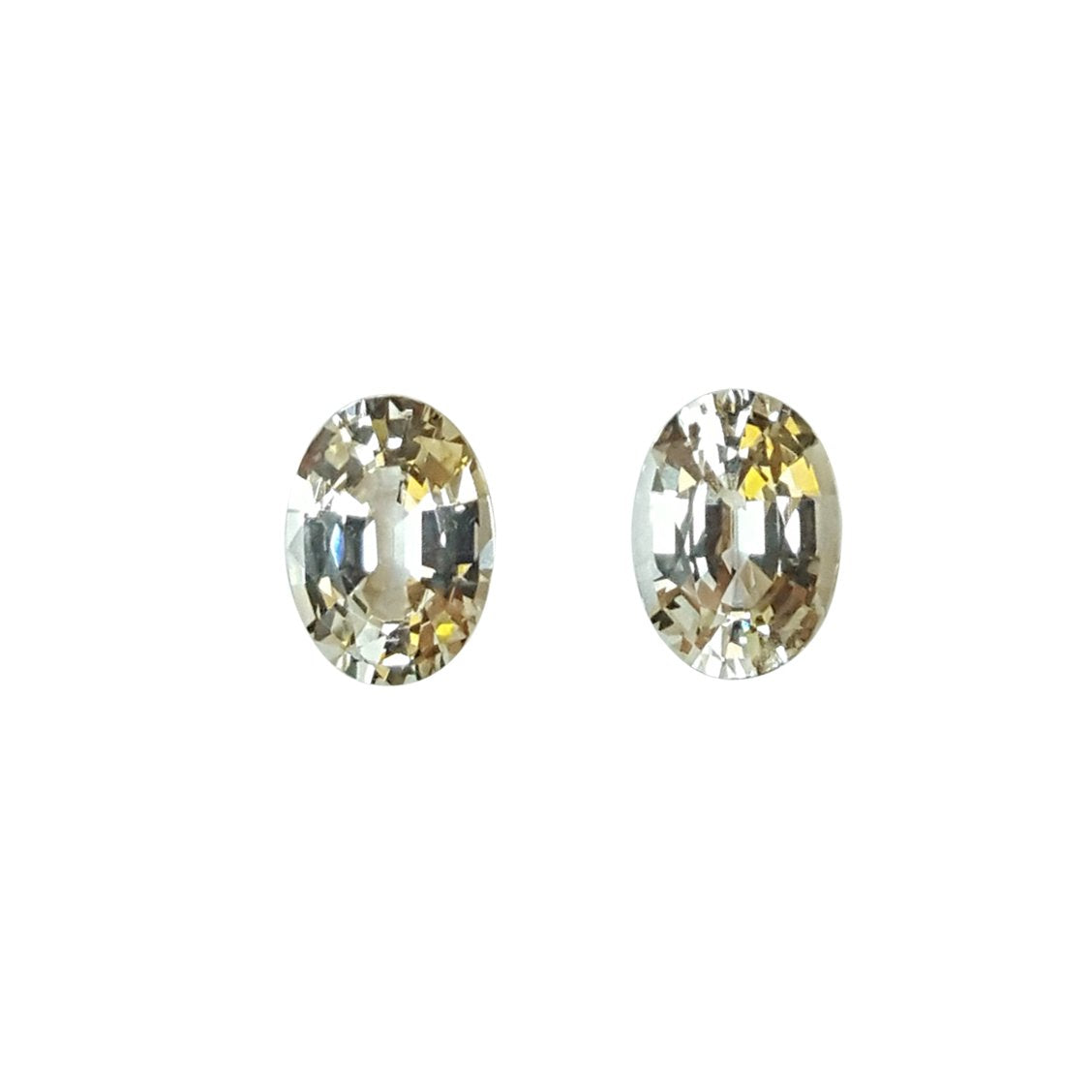 8x6mm Oval Near Colorless Grossular Garnet Pair