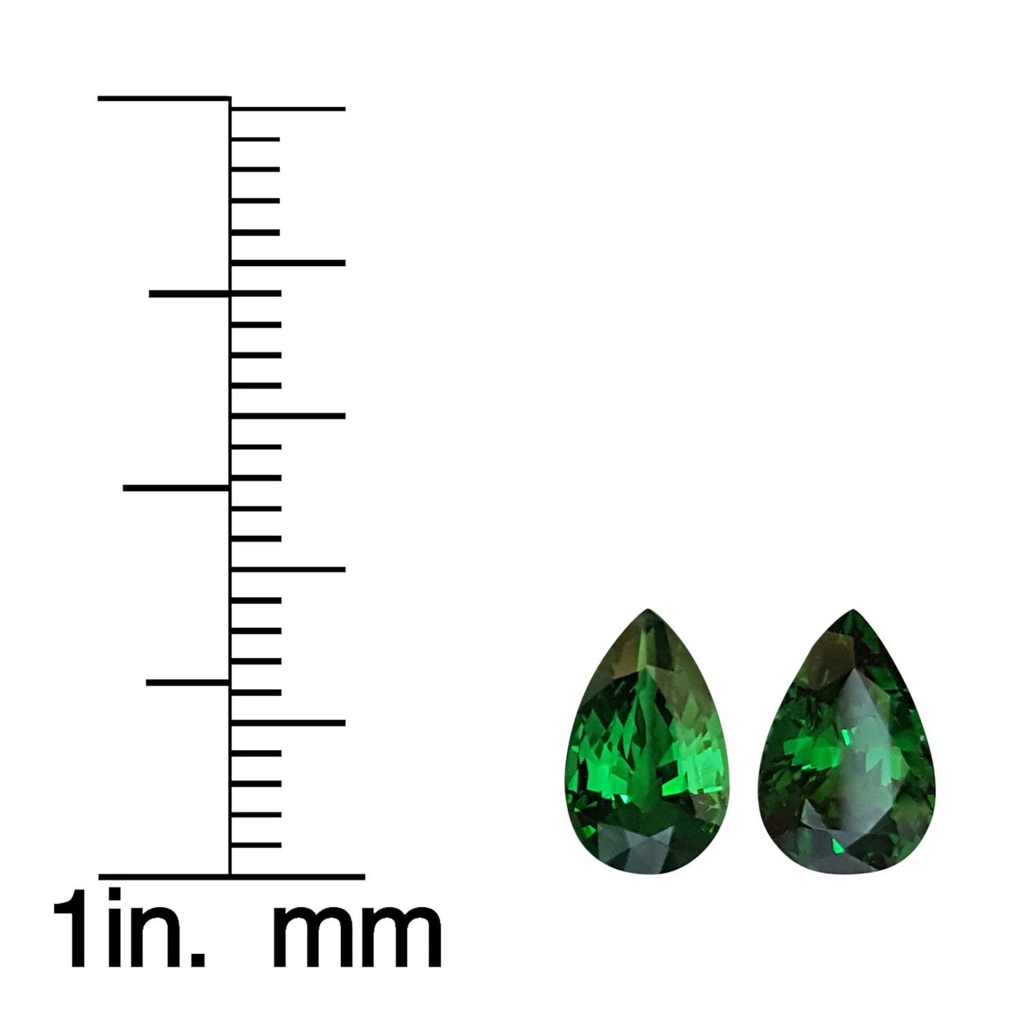 8.8x5.5mm Pear Shape Fine Intense Green Tsavorite