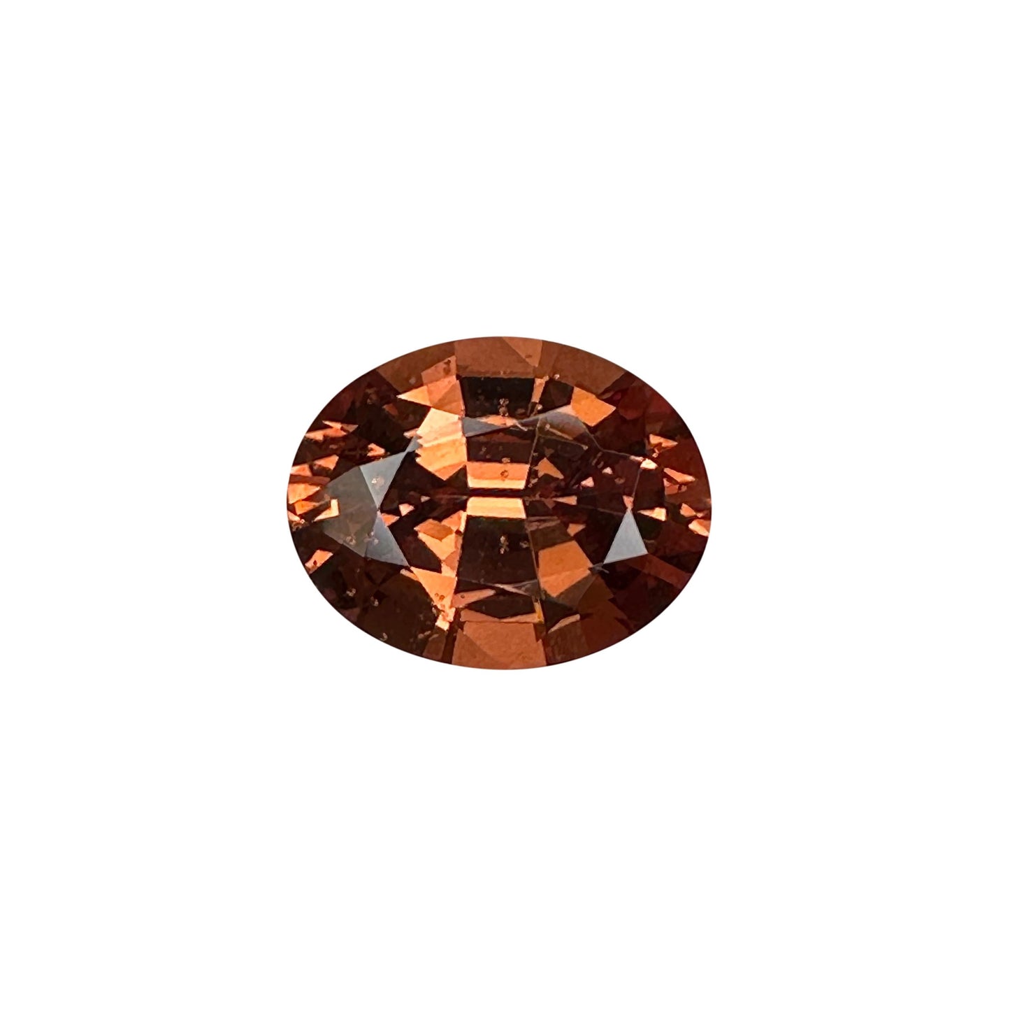 7.19ct Oval Light Orange-Peach Malaya Garnet