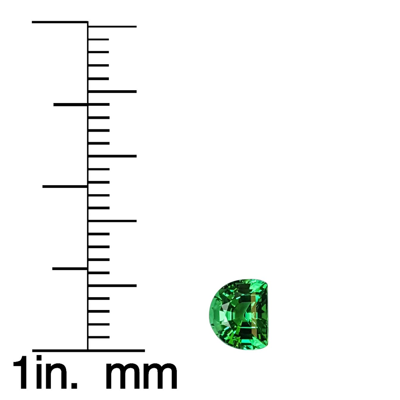 1.17ct Half Moon Bright Green Tsavorite