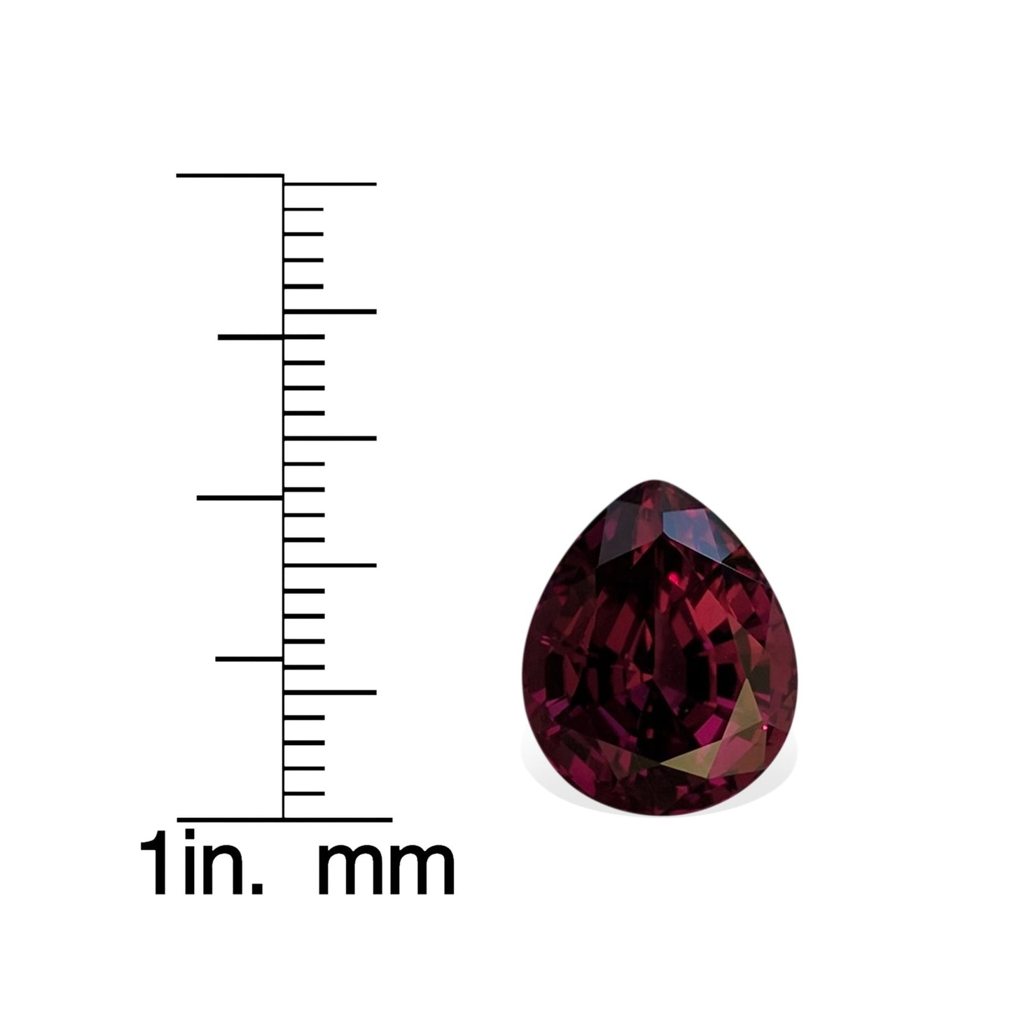 8.1ct Pear Shape Open Burgundy Rhodolite
