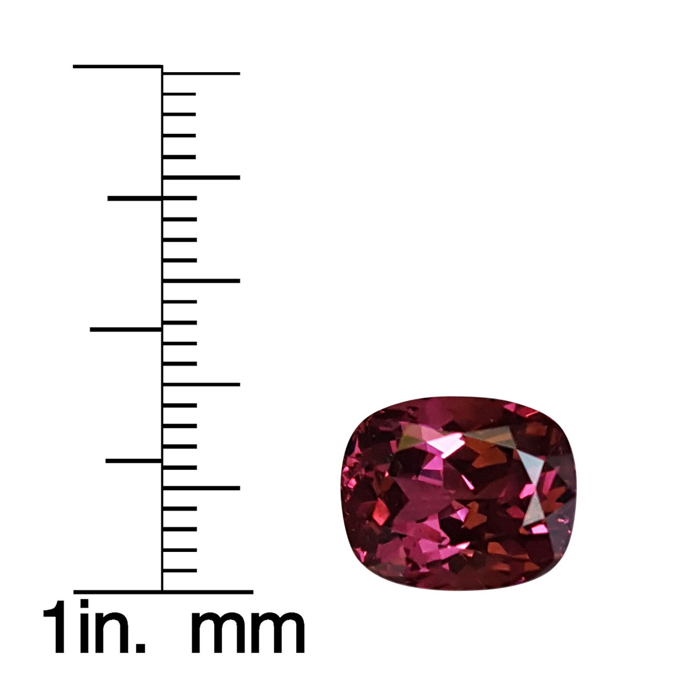 6.82ct Cushion Open Burgundy Rhodolite