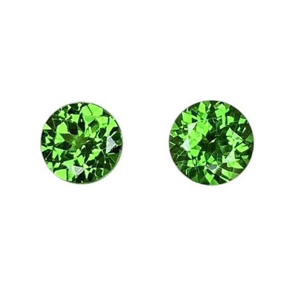 5.75mm Round Bright Green Tsavorite Pair
