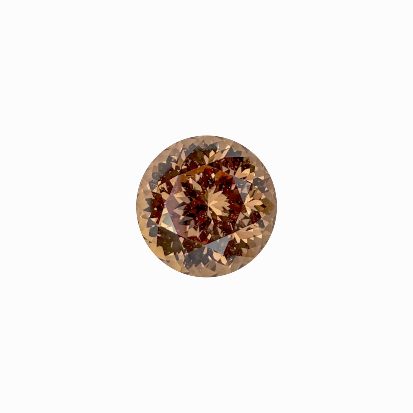10.6mm Round Copper Malaya Garnet