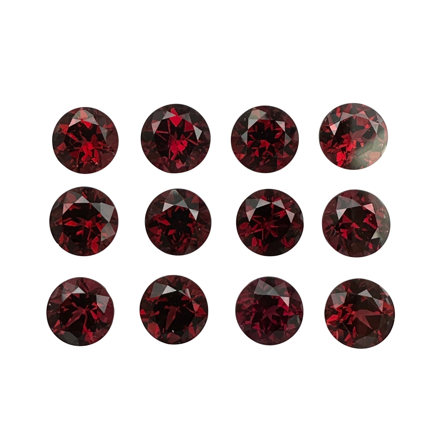 8mm Round Reddish Rhodolite Garnet