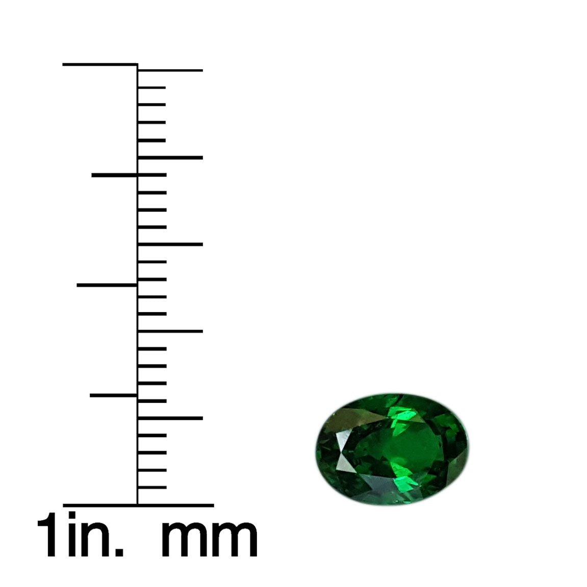 Oval Fine Saturated Green Tsavorite