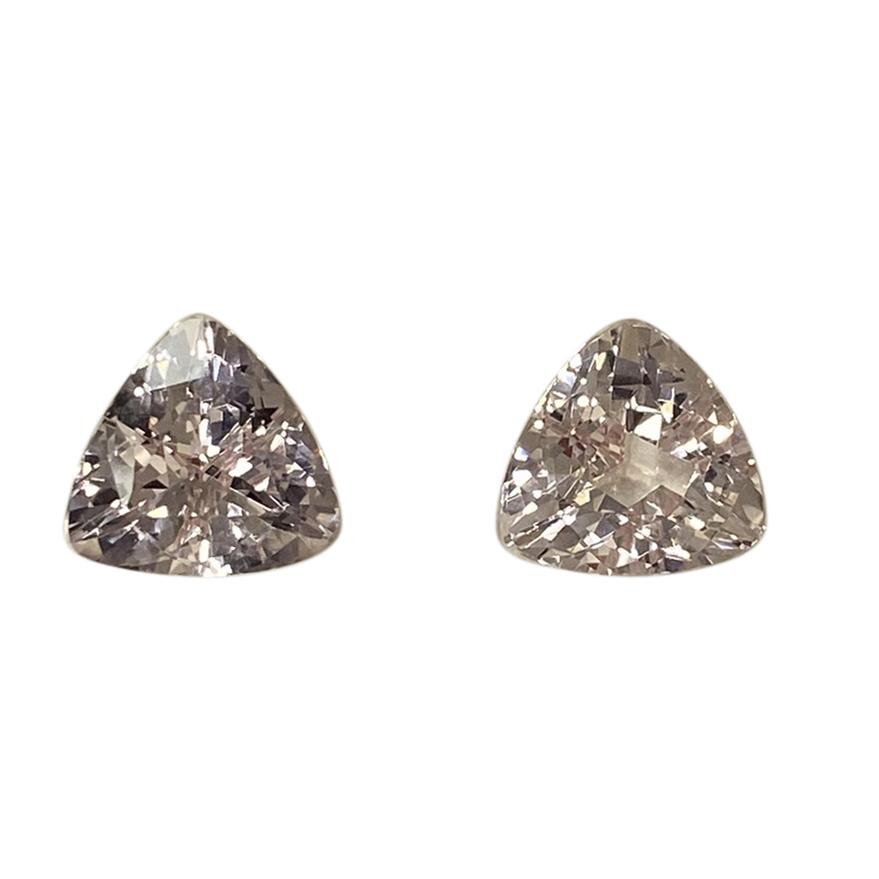 11mm Trillion Peach Morganite Pair