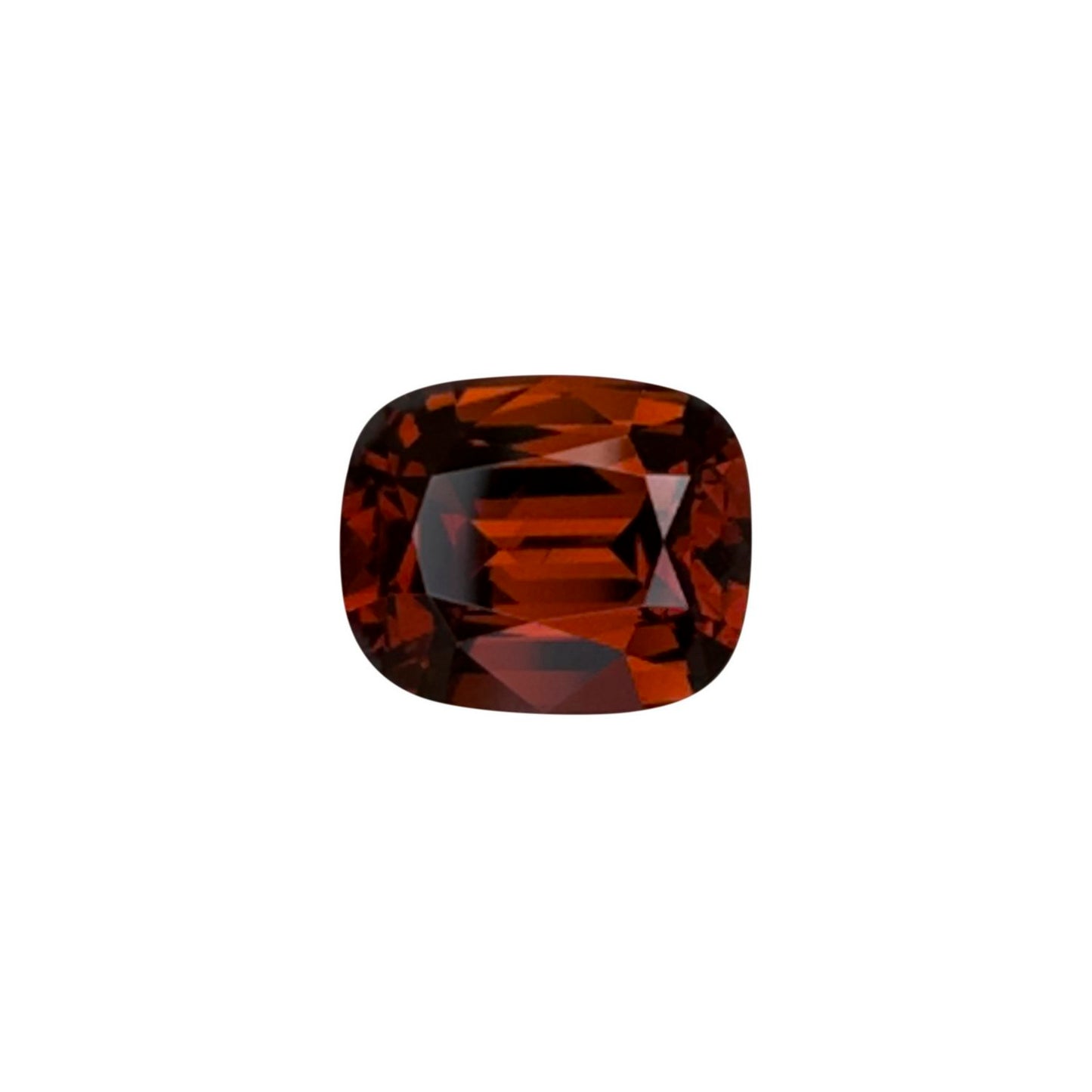 3.48ct Cushion Deep Orange Malaya Garnet