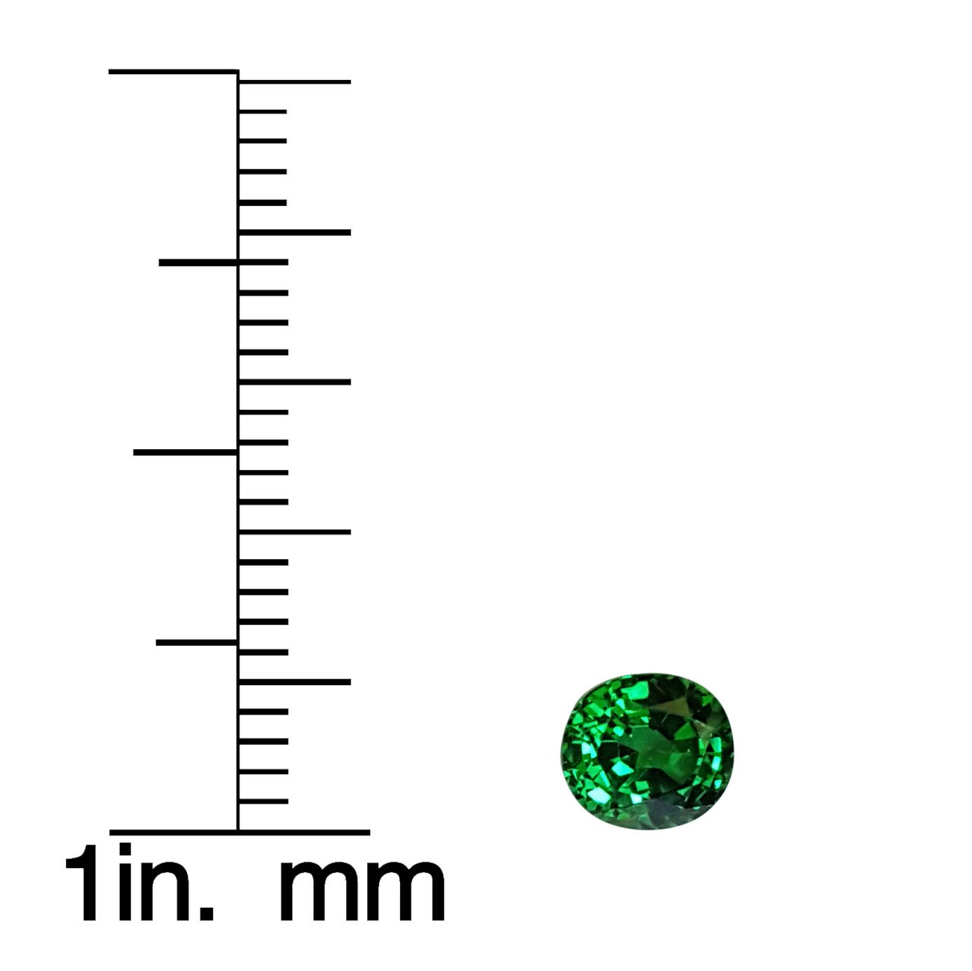 1.09ct Cushion Fine Intense Green Tsavorite
