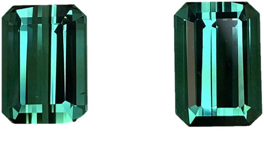 Emerald Cut Medium Blue-Green Tourmaline