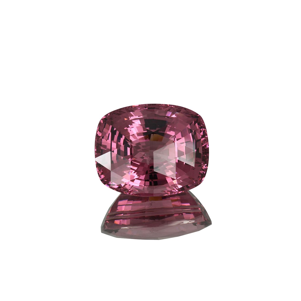 30.41ct Cushion Checkerboard Pink Garnet