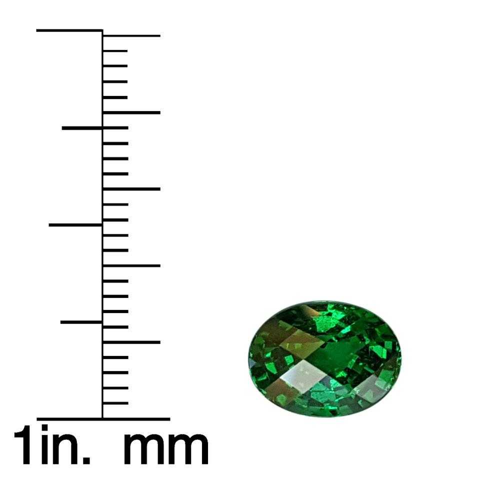 3.41ct Oval Fine Intense Green Tsavorite