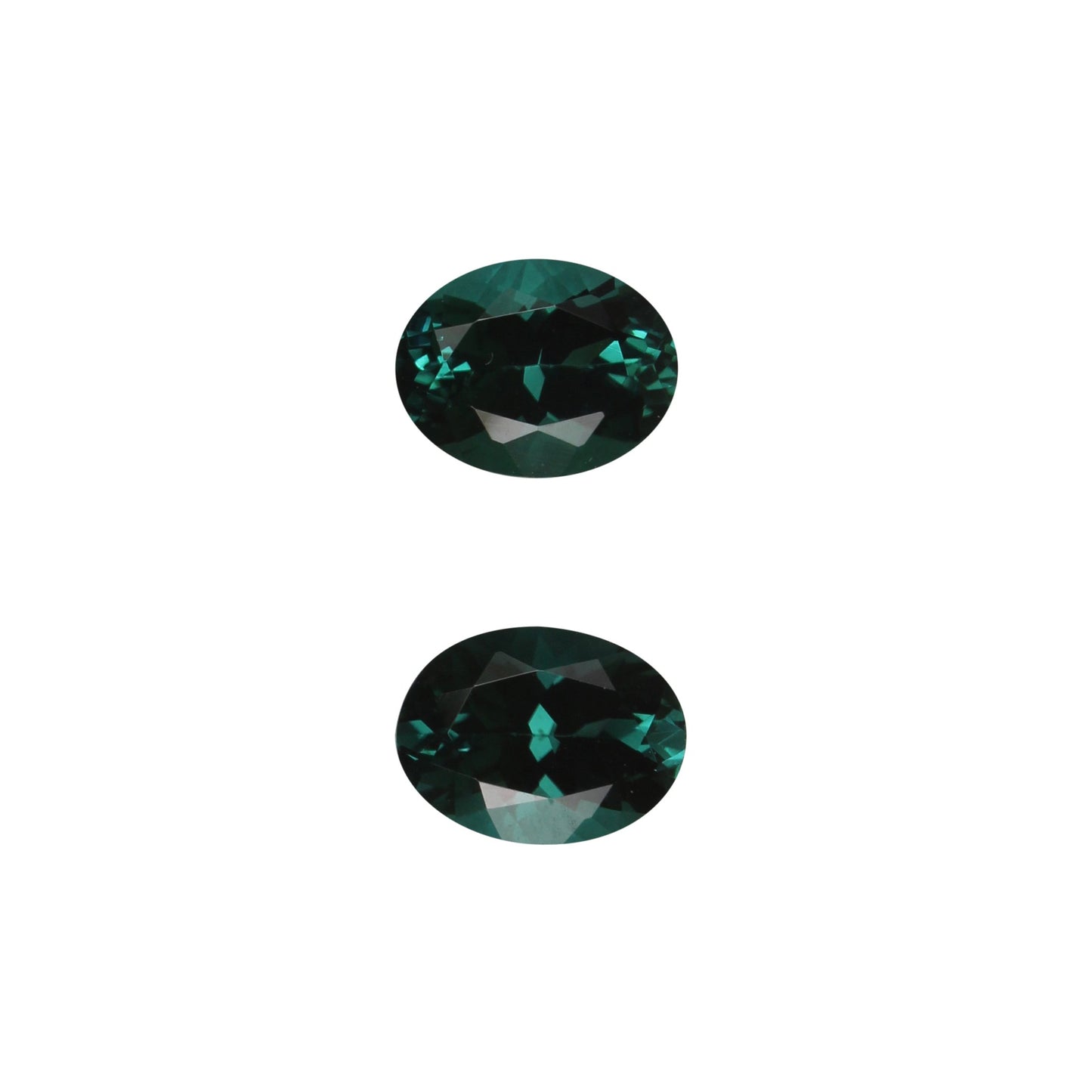 8x6mm Oval Deep Blue-Green Tourmaline Pair