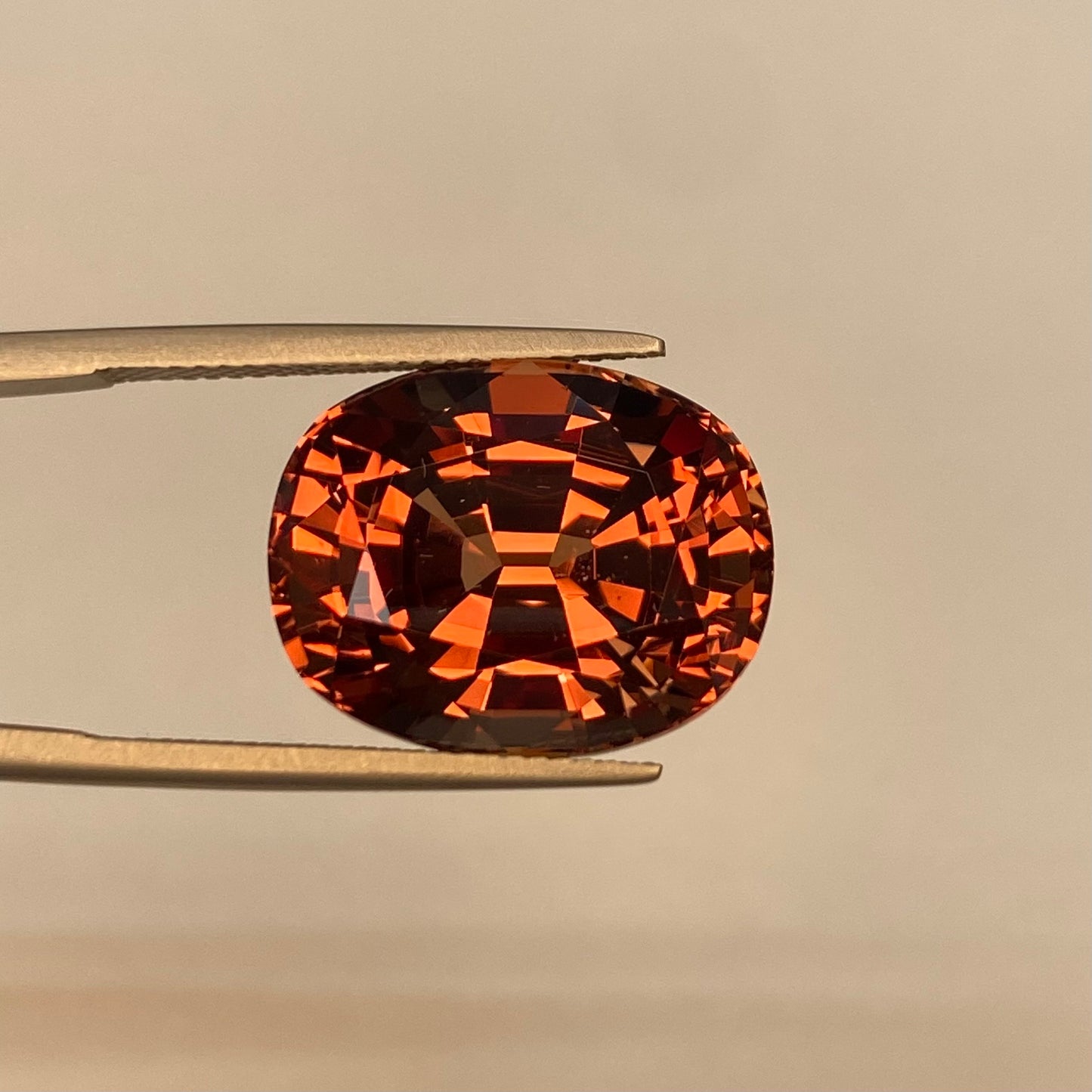 24.16ct Cushion Copper Malaya Garnet