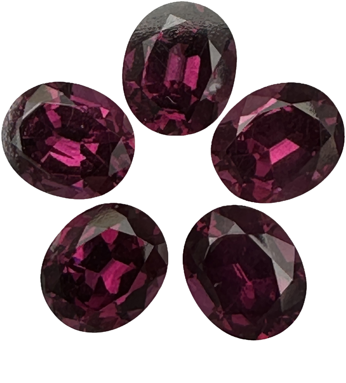 12x10mm Oval Open Burgundy Rhodolite