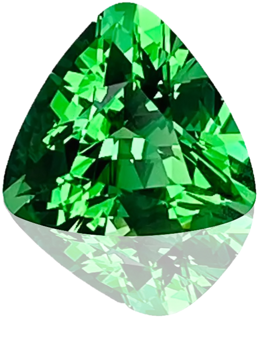 7.5mm Trillion Fine Mint Green Tsavorite