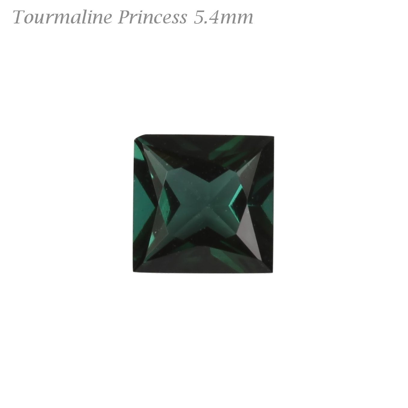 5.4mm Princess Cut Medium Blue Tourmaline