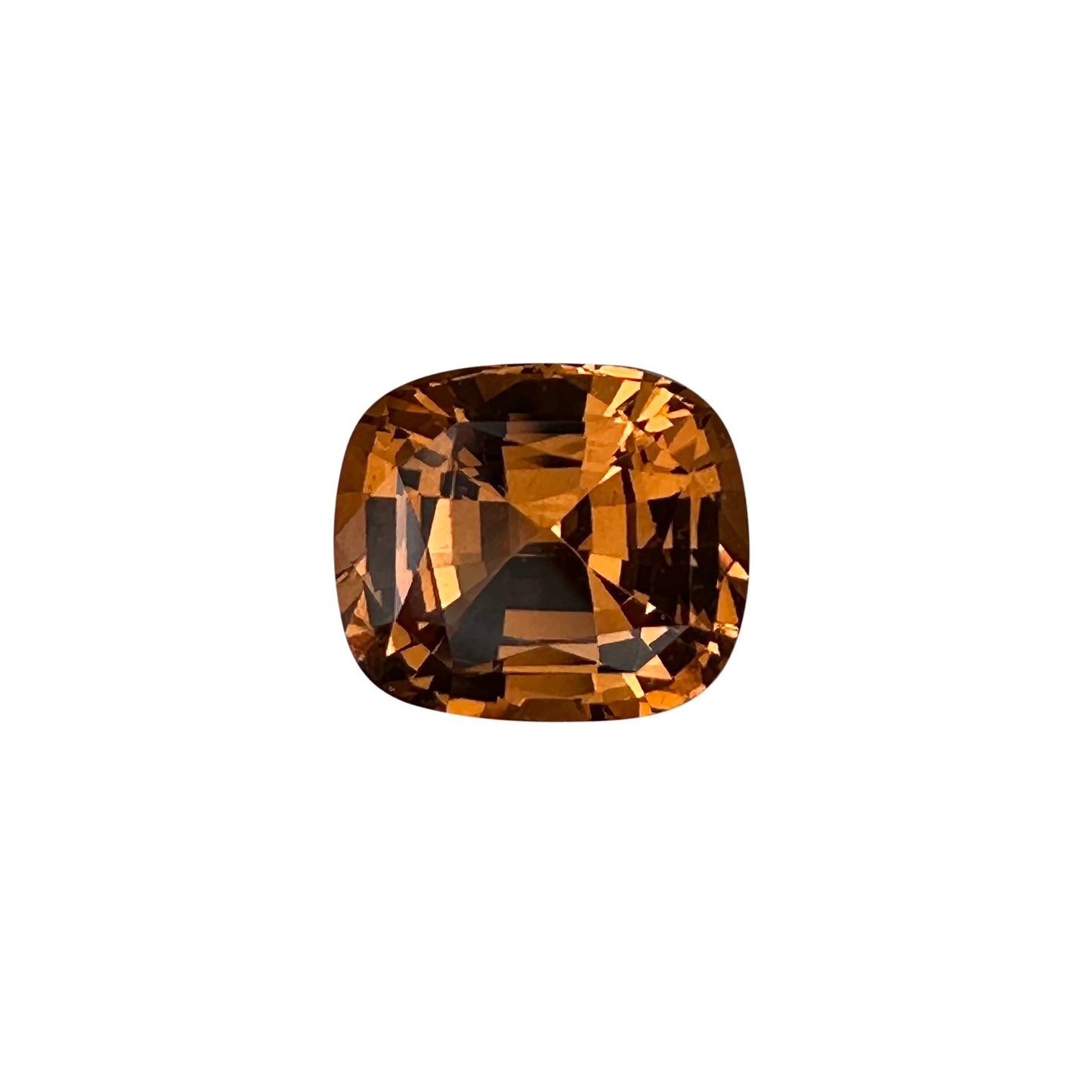 3.44ct Cushion Medium Orange Malaya Garnet
