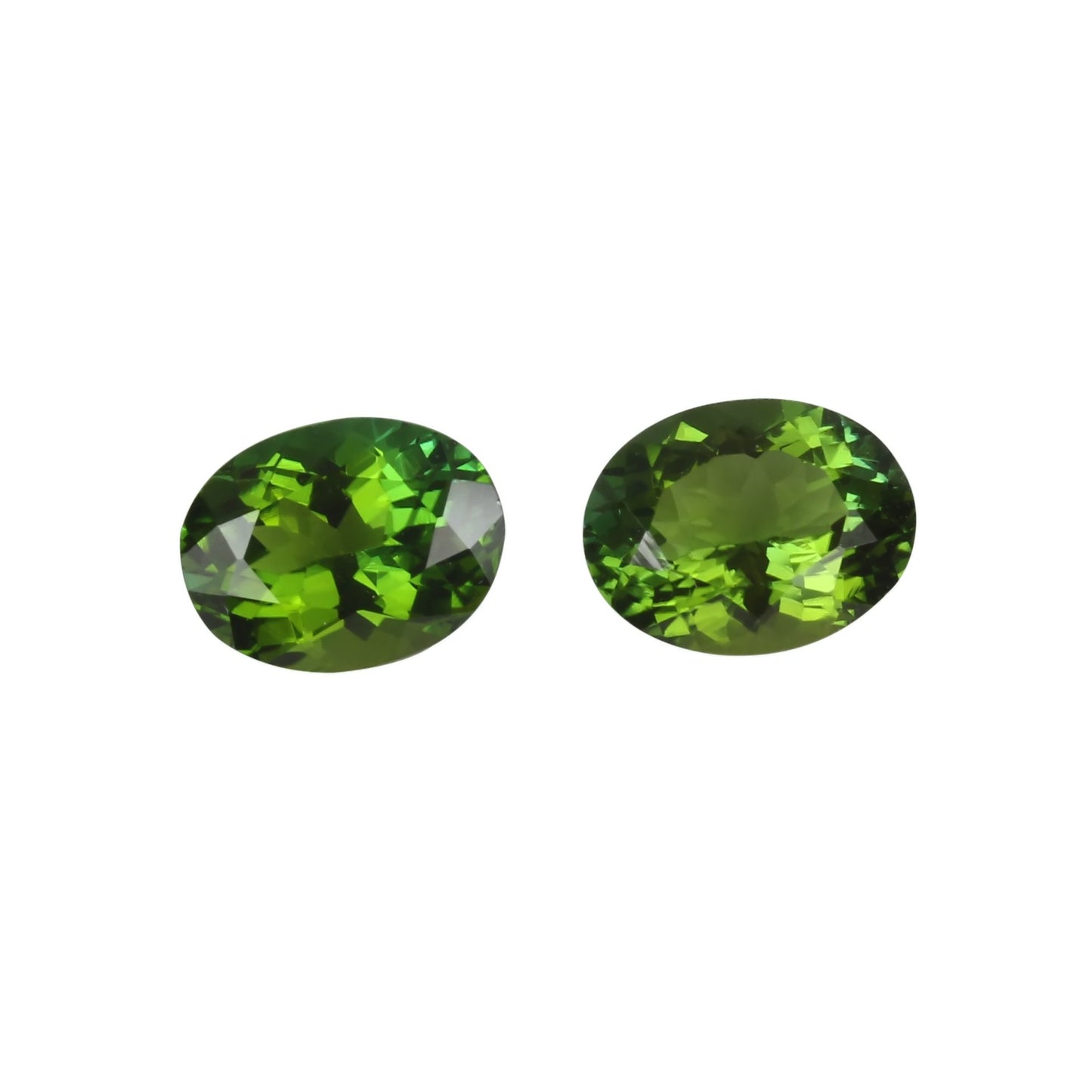 9x7mm Oval Mint Green Tourmaline Pair