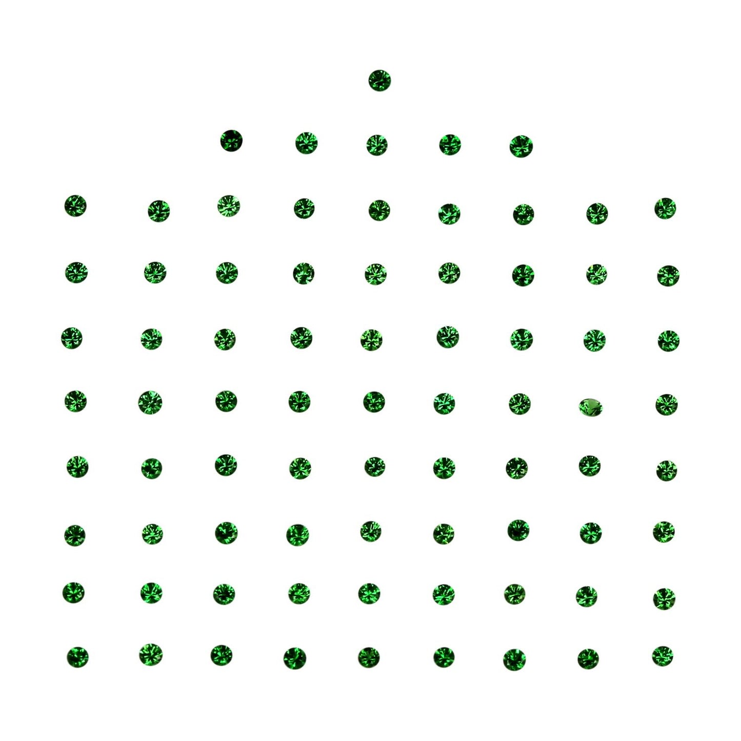 1mm Round Fine Intense Green Tsavorite