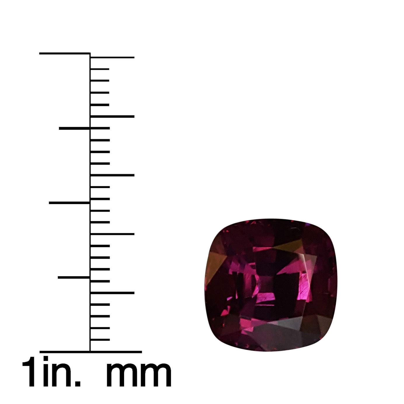 6.13ct Cushion AAAA Color Rhodolite