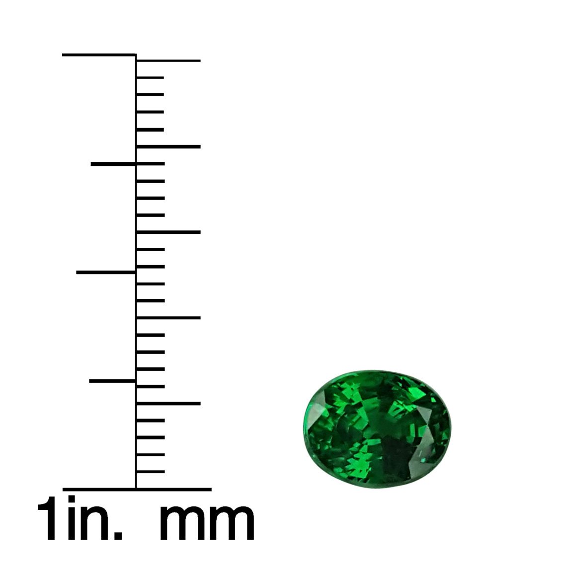 Oval Fine Intense Green Tsavorite