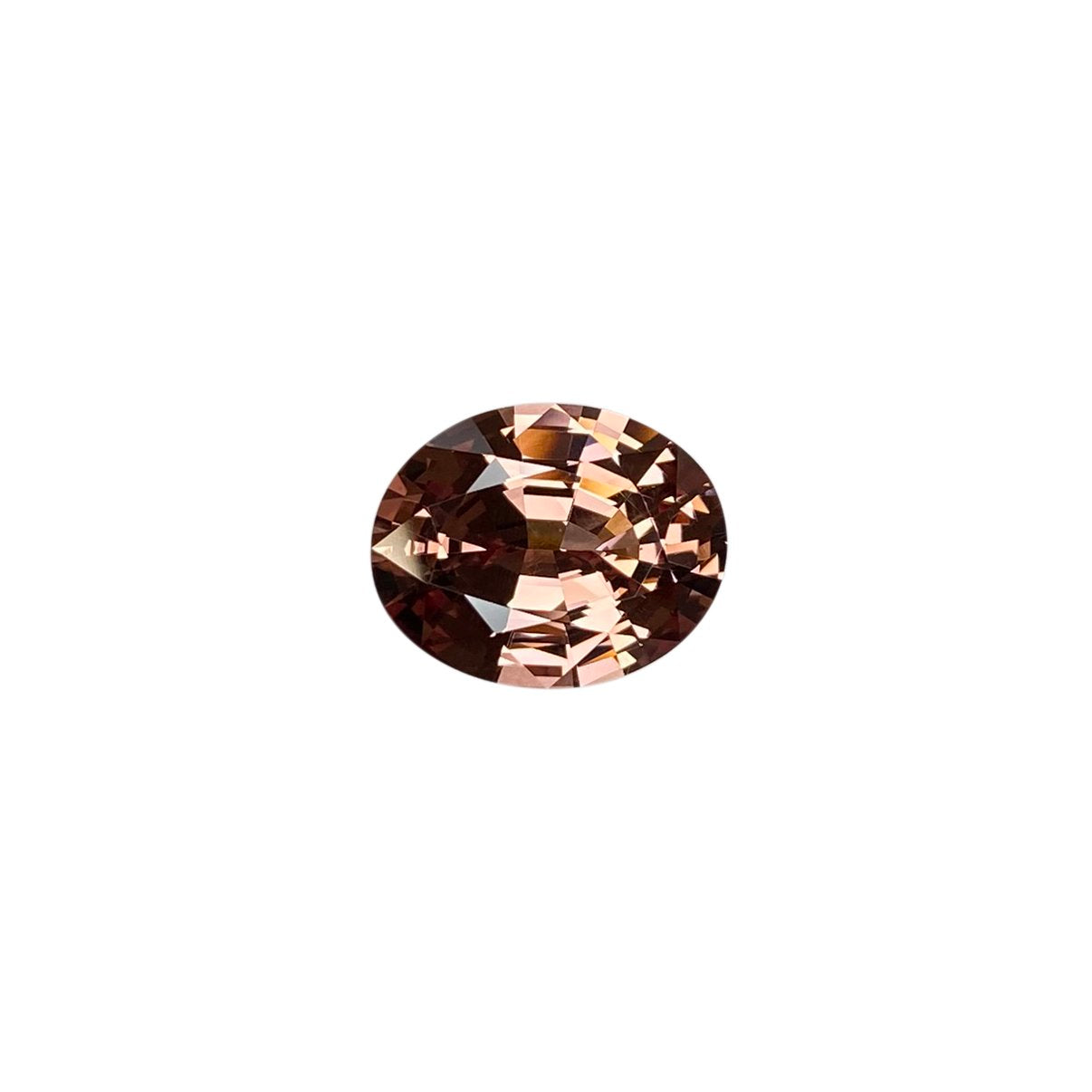 4ct Oval Peach Malaya Garnet