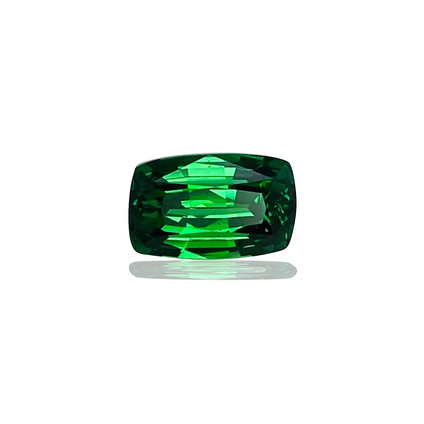 1.56ct Cushion Gem Quality - Fine Intense Green Tsavorite