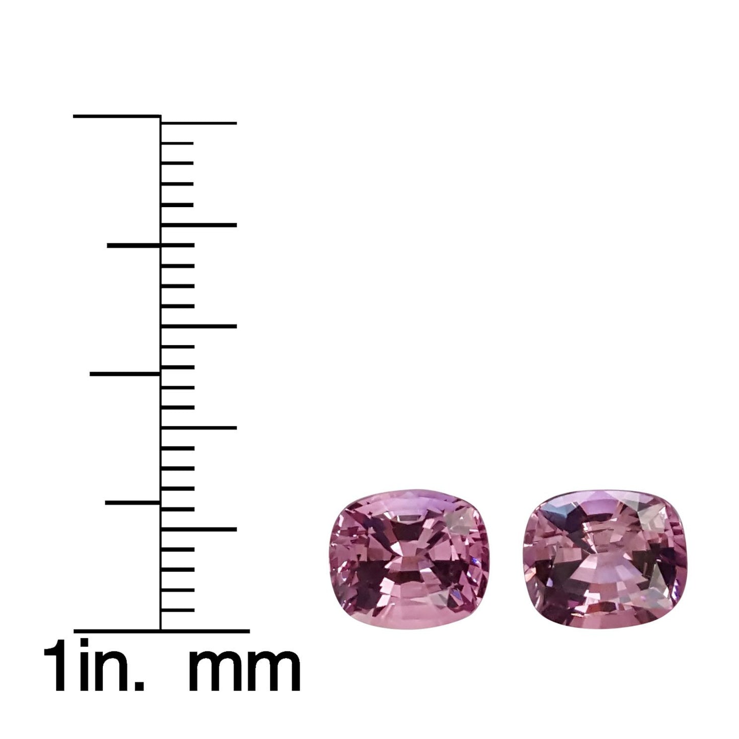 Cushion Medium Pink Spinel Pair