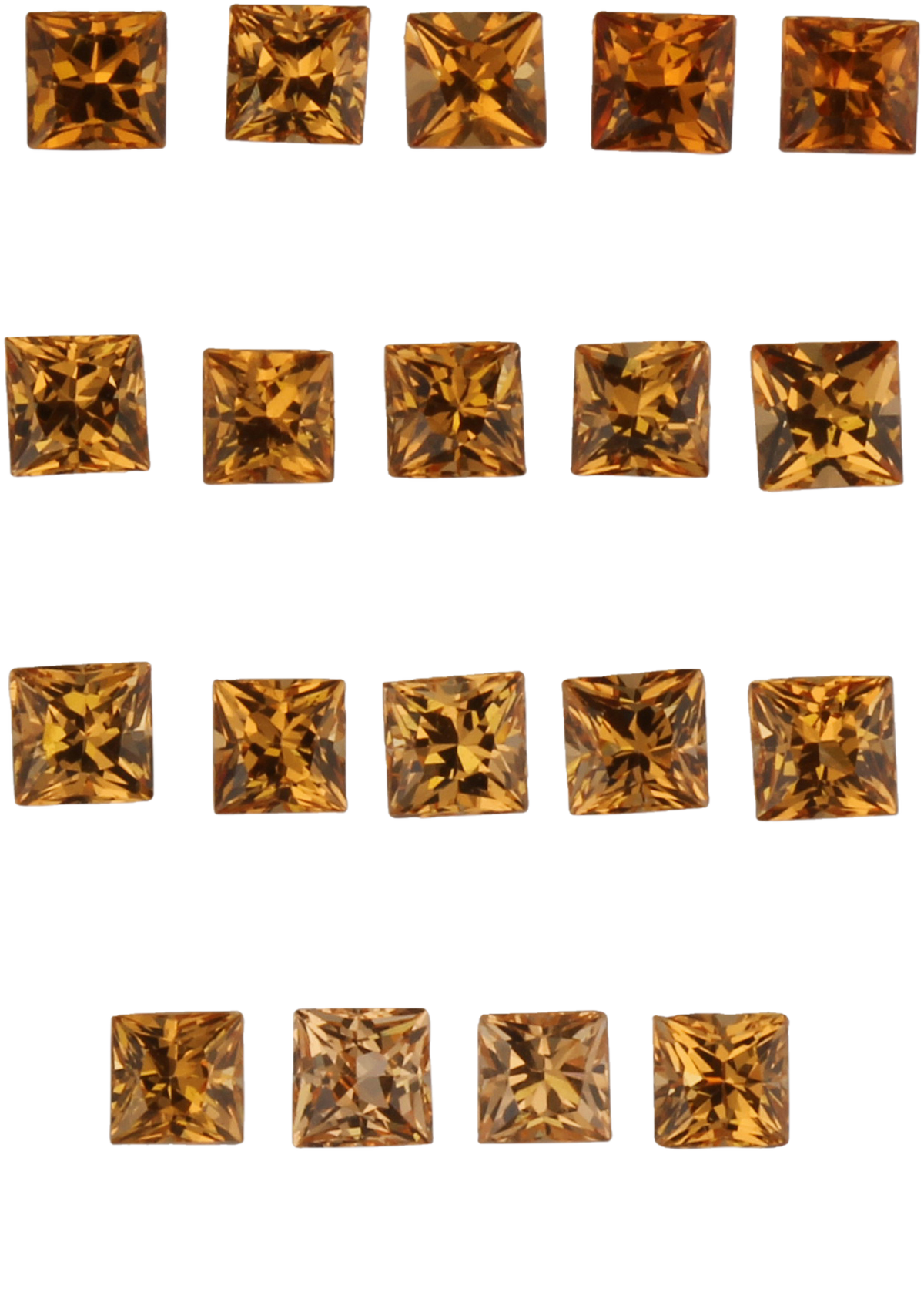 2.5mm Princess Cut Fanta Spessartite