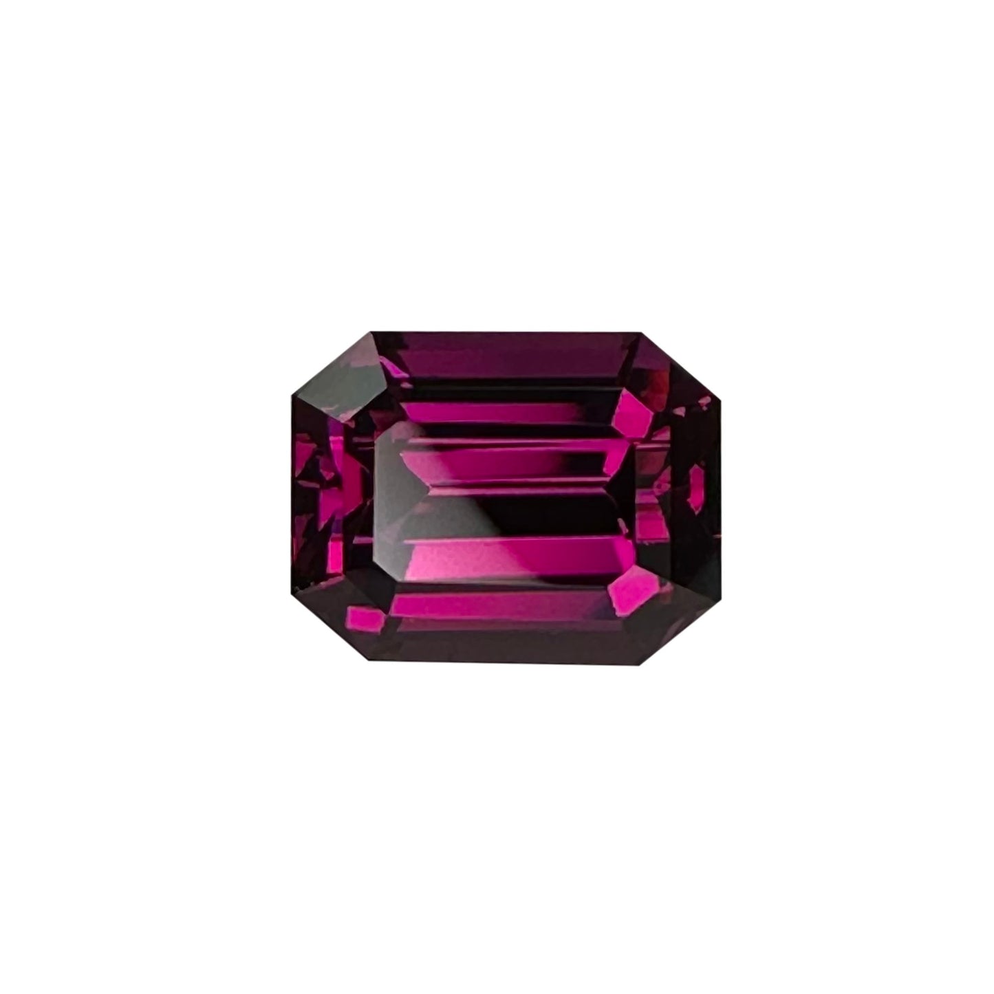 9.2ct Emerald Cut AAA Color Rhodolite