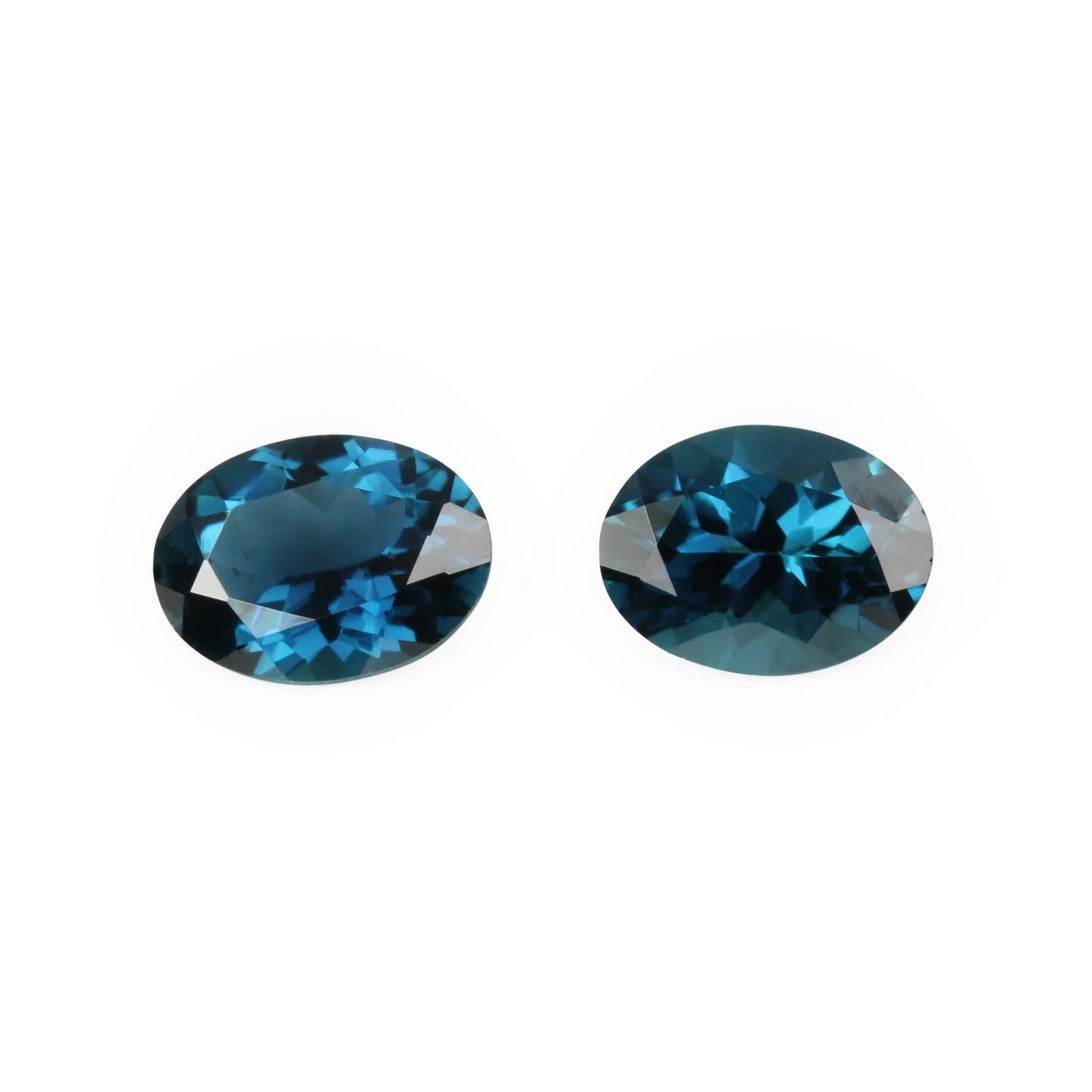 8x6mm Oval Deep Blue Tourmaline Pair