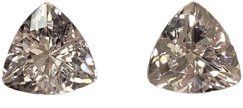 11mm Trillion Peach Morganite Pair