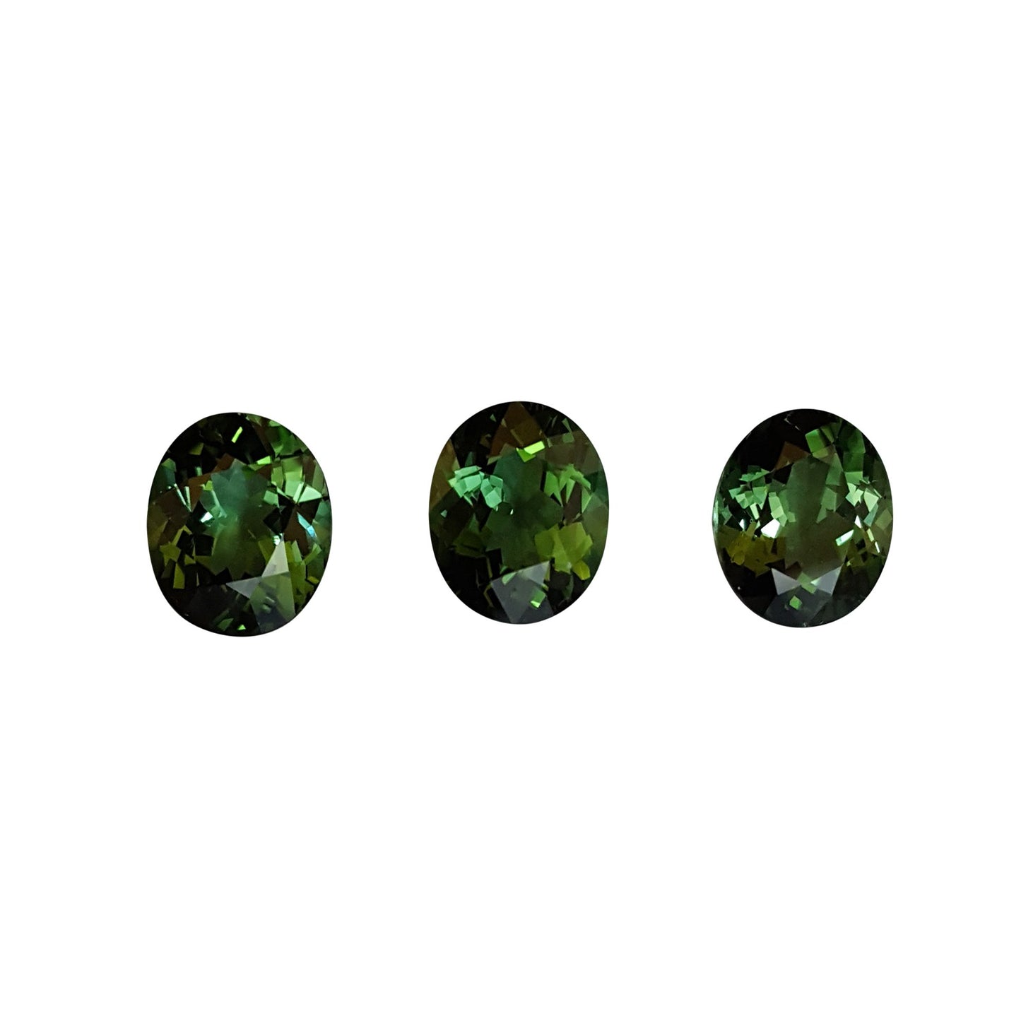 11x9mm Oval Mint Green Tourmaline Set