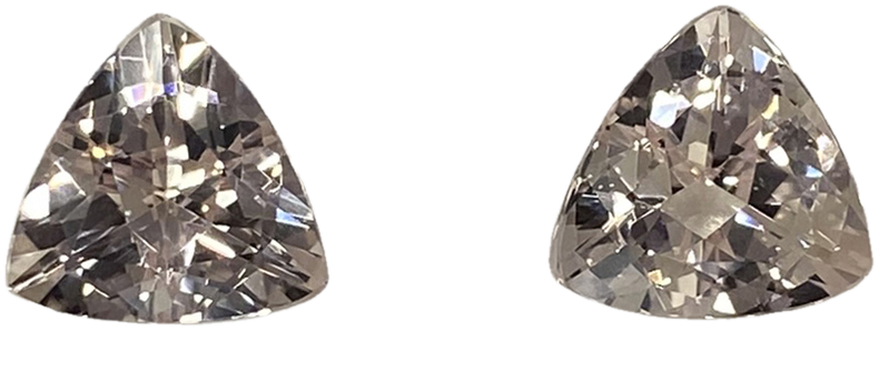 10mm Trillion Peach Morganite Pair