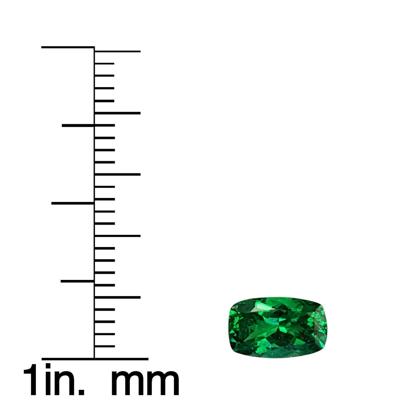 0.94ct Cushion Bright Green Tsavorite