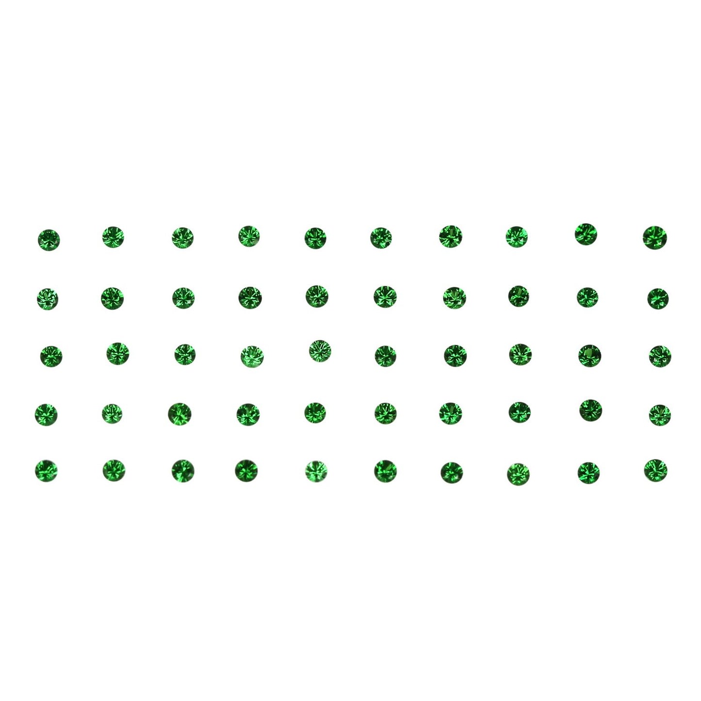 1.1mm Round Fine Intense Green Tsavorite