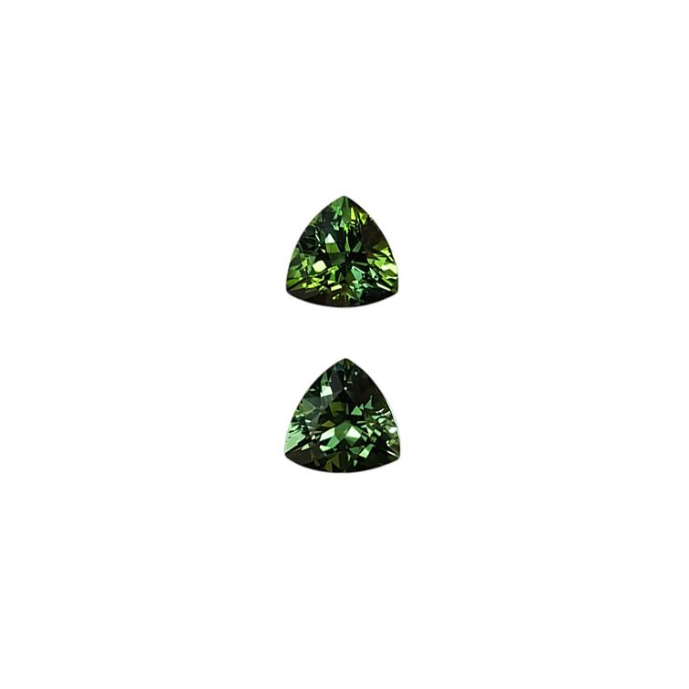 10mm Trillion Mint Green Tourmaline Pair