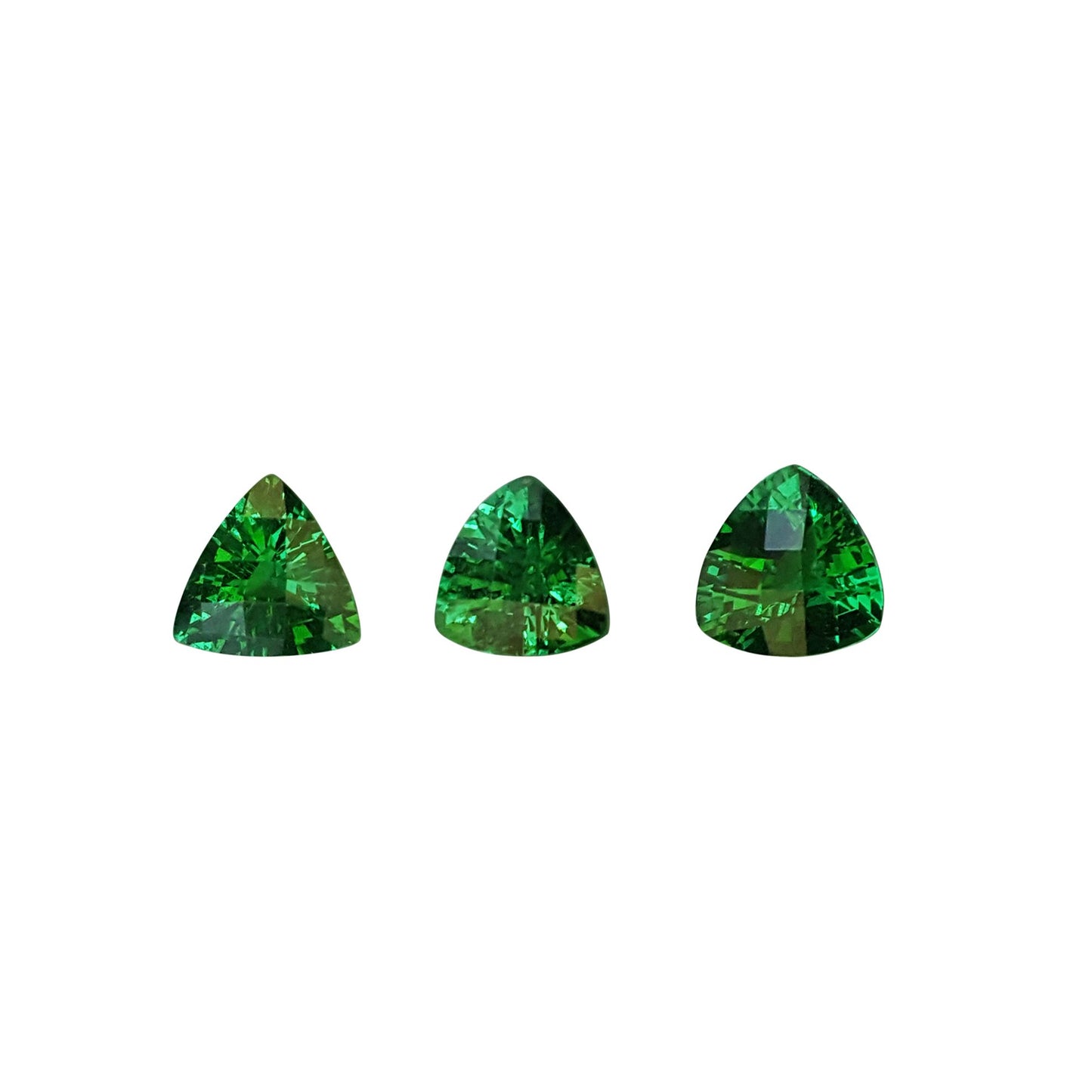 3.55ct Trillion Fine Saturated Green Tsavorite