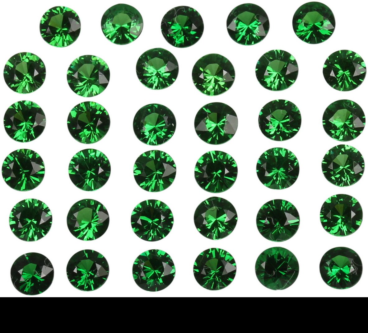 3.1mm Round Fine Saturated Green Tsavorite