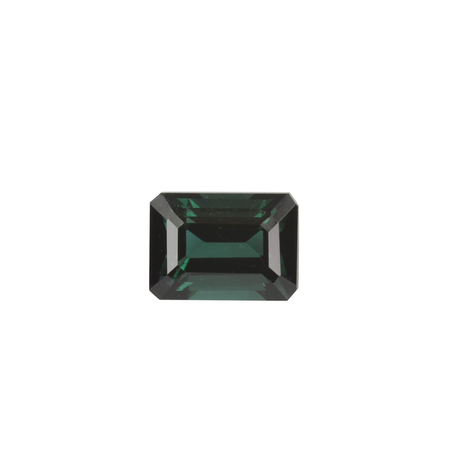 7x5mm Emerald Cut Deep Blue-Green Tourmaline