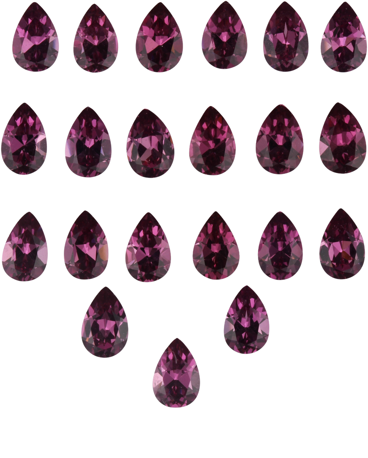 6x4mm Pear Shape Magenta Rhodolite