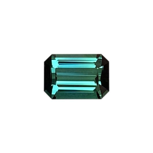 1.76ct Emerald Cut Medium Green-Blue Tourmaline