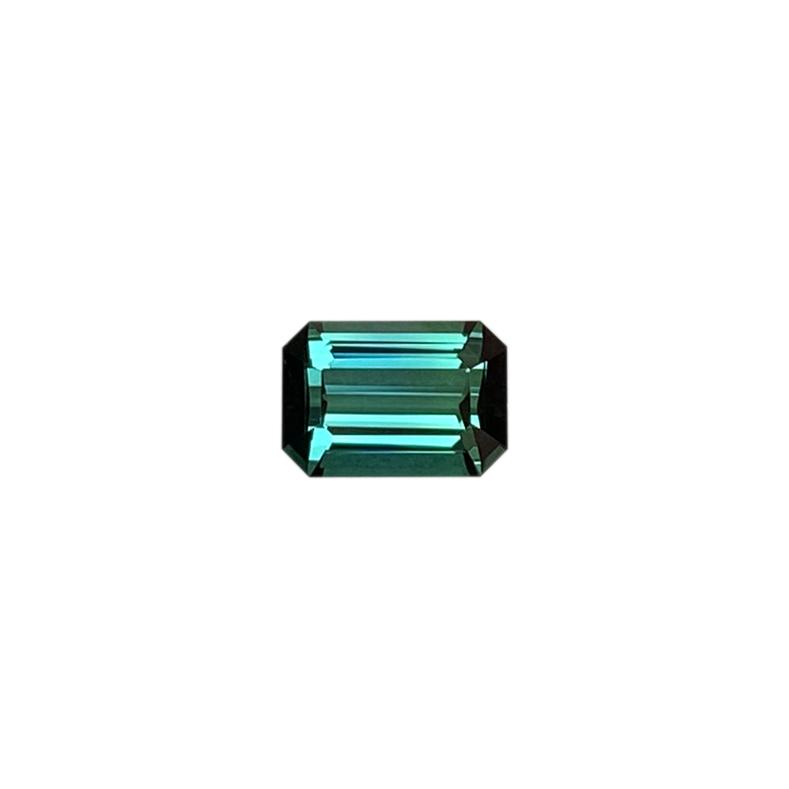 1.76ct Emerald Cut Medium Green-Blue Tourmaline