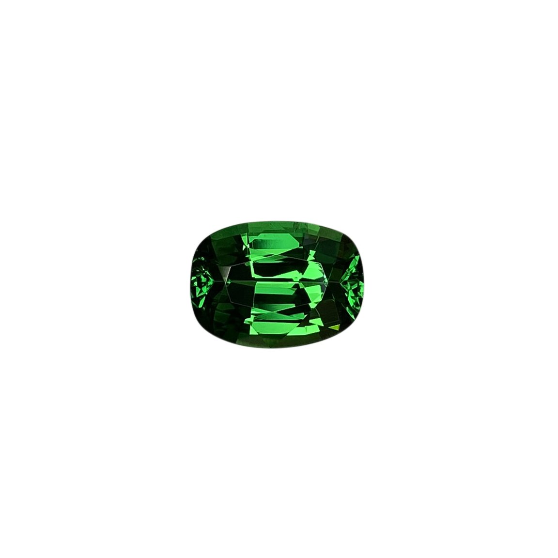 3.28ct Cushion Gem Quality - Fine Intense Green Tsavorite