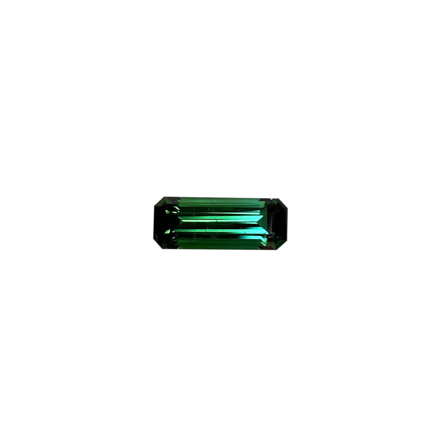 4.23ct Emerald Cut Deep Blue Green Tourmaline